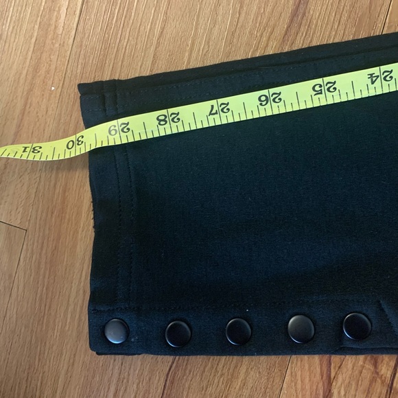 INC Black Straight Leg Pants w/ Snap Ankle Detail - Picture 9 of 9